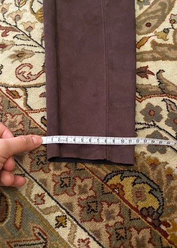 Kahverengi Süet Kadın Kumaş Pantolon - Görsel 7