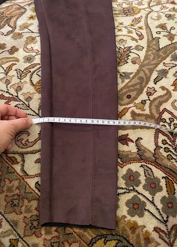 Kahverengi Süet Kadın Kumaş Pantolon - Görsel 8