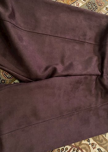 Kahverengi Süet Kadın Kumaş Pantolon - Görsel 4