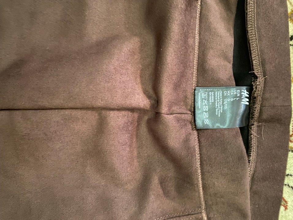 Kahverengi Süet Kadın Kumaş Pantolon - Görsel 3