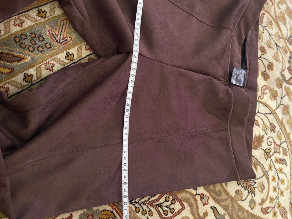 Kahverengi Süet Kadın Kumaş Pantolon - Görsel 5