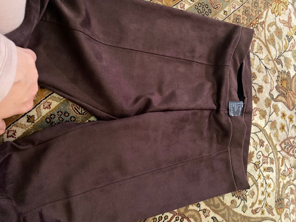 Kahverengi Süet Kadın Kumaş Pantolon - Görsel 4