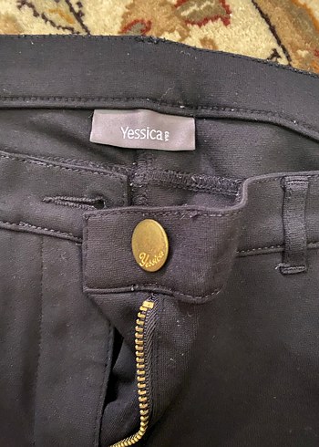 Kadın Siyah Regular Fit Kumaş Pantolon - Görsel 3