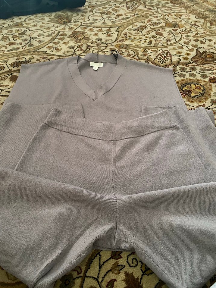 Gri V Yakalı Kemerli Kadın Süveter - Görsel 3