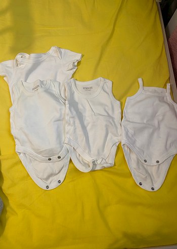 Beyaz Kısa Kollu Bebek Body - Görsel 6