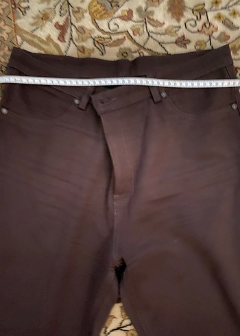 Kahverengi Kadın Deri Pantolon - Görsel 5