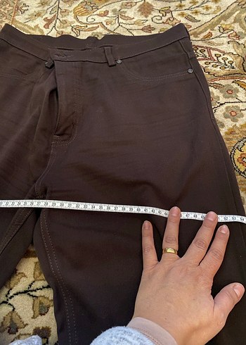 Kahverengi Kadın Deri Pantolon - Görsel 3