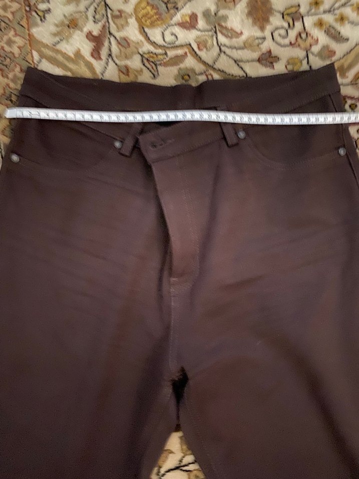 Kahverengi Kadın Deri Pantolon - Görsel 5