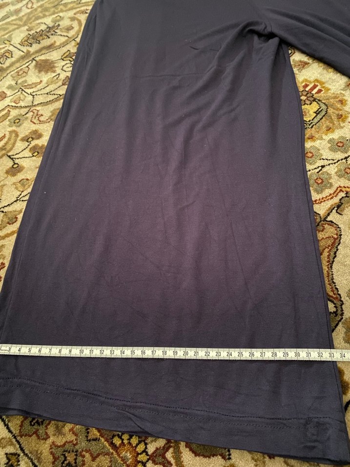 Kadın Mor Salaş Saten Kumaş Pantolon - Görsel 2