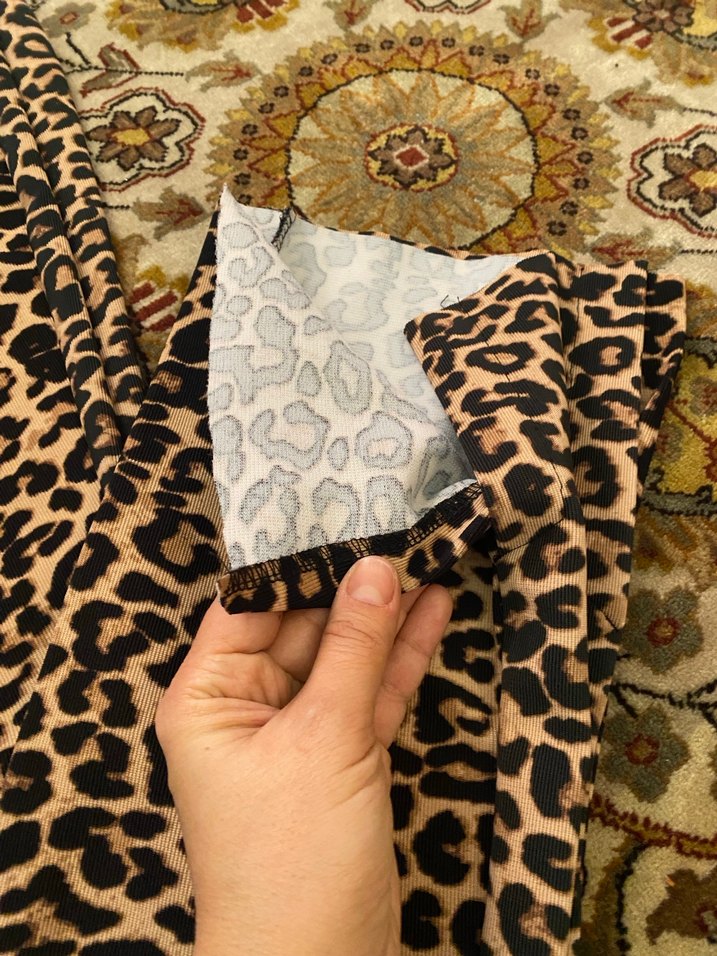 Kahverengi Leopar Desenli Kadın Kumaş Pantolon - Görsel 3