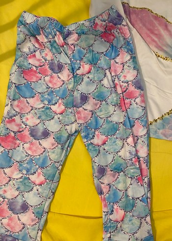 Bebek Kız Pastel Renkli Uzun Kollu Fırfırlı Takım - Görsel 2