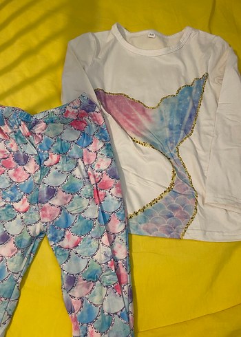 Bebek Kız Pastel Renkli Uzun Kollu Fırfırlı Takım - Görsel 4