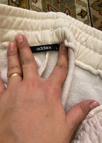 Beyaz Rahat Kesim Kadın Eşofman Altı - Görsel 4