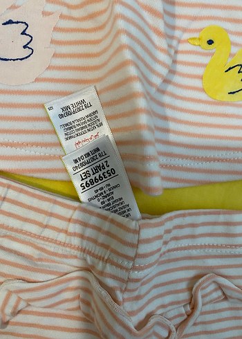 Pembe Çizgili Kız Bebek Takımı - Görsel 2