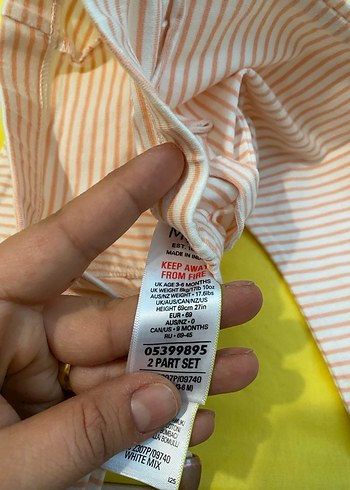 Pembe Çizgili Kız Bebek Takımı - Görsel 4