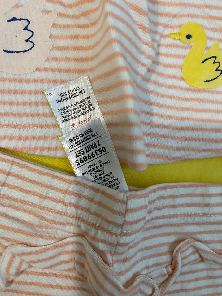 Pembe Çizgili Kız Bebek Takımı - Görsel 2