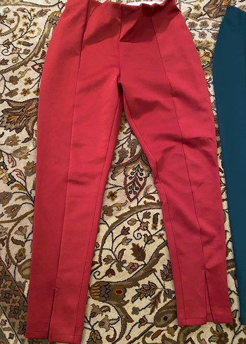 Renkli Dar Kesim Kadın Kumaş Pantolon - Görsel 2