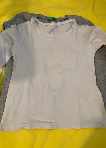 Gri Uzun Kollu Kız Tişörtü Düğmeli - Görsel 2