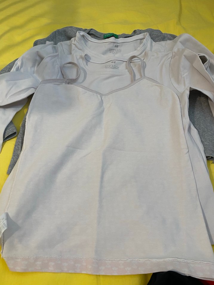 Gri Uzun Kollu Kız Tişörtü Düğmeli - Görsel 4