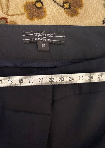 Kadın siyah Midi Kumaş Pantolon - Görsel 5