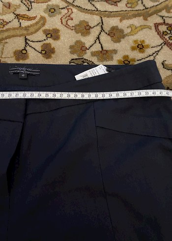 Kadın siyah Midi Kumaş Pantolon - Görsel 4