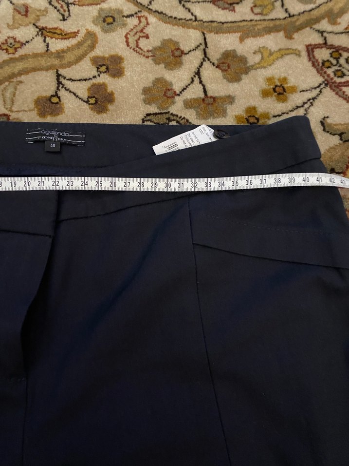 Kadın siyah Midi Kumaş Pantolon - Görsel 4