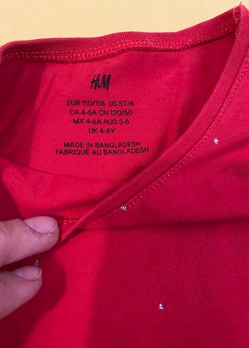 Bordo kirmizi 4-6 yas Uzun Kollu Bluz - Görsel 3