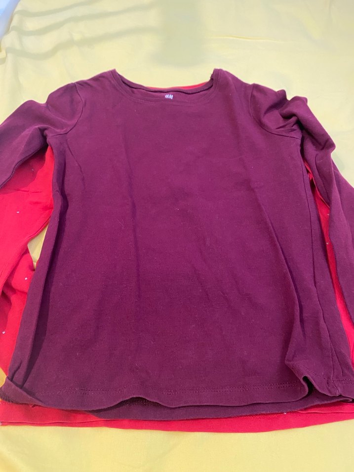 Bordo kirmizi 4-6 yas Uzun Kollu Bluz - Görsel 2