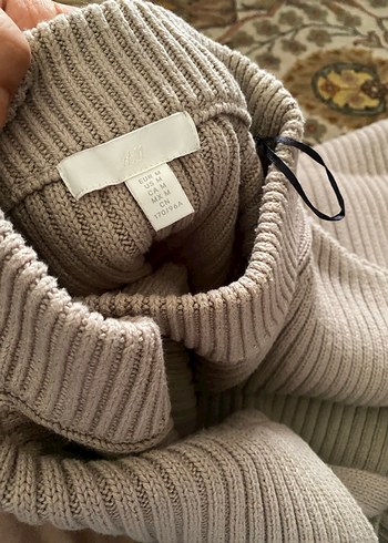 Bej Kolsuz Triko Kadın Kazak - Görsel 5