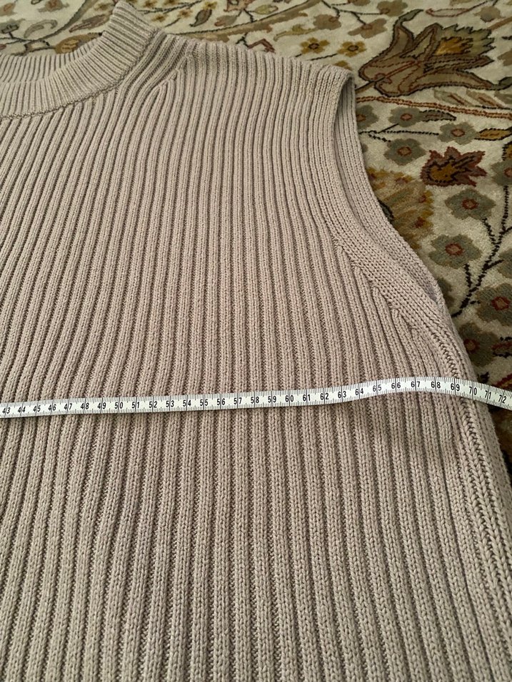 Bej Kolsuz Triko Kadın Kazak - Görsel 2