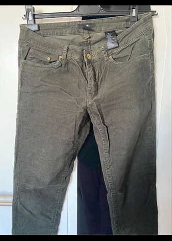 #h&m #fitilli #kadife #haki #pantolon - Görsel 2