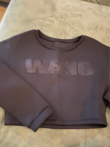 #oversize #wang #siyah #crop #sweatshirt