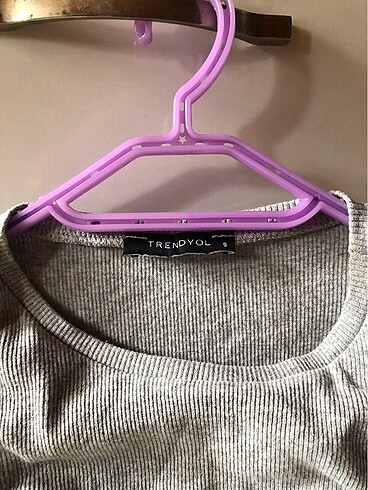 Trendyol & Milla Trendyol Gri Crop Bluz