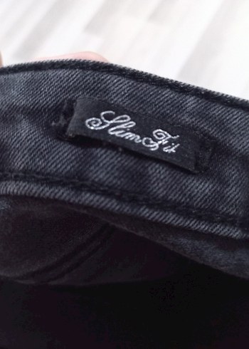 34 Beden Siyah Kadın Midi Boy Denim Pantolon