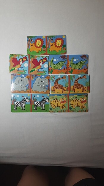  Çocuklar için domino eğitici hayvanlı