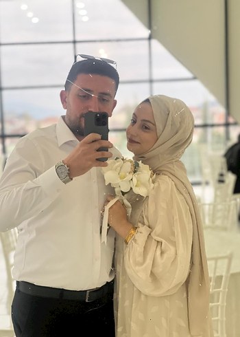 l Beden beyaz Renk Beyaz Nakışlı Uzun Bohem Elbise
