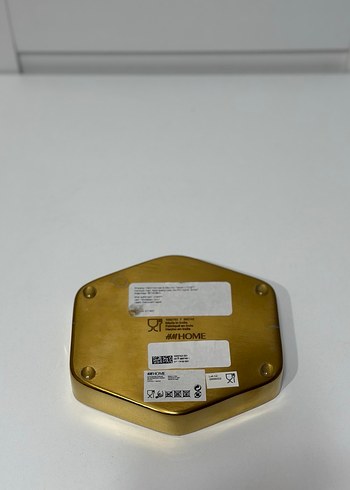 H&M HOME Altın Renkli Altıgen Dekoratif Tabak - Görsel 2