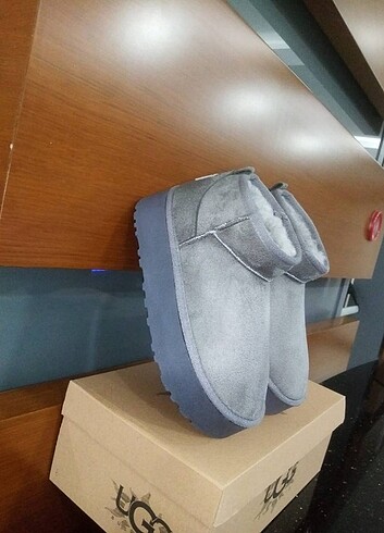 36 Beden KADIN UGG PLATFORM GRİ RENK BOT AYAKKABI