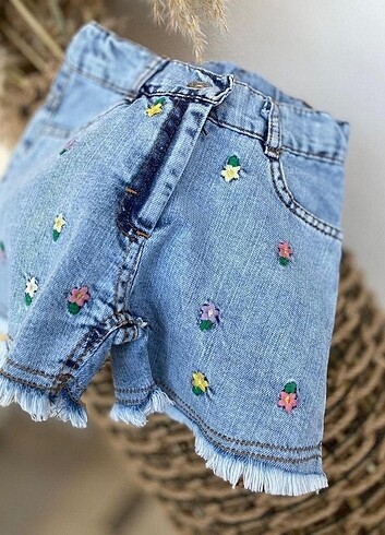 6 Yaş Beden çeşitli Renk ZARA DENİM CEKET ŞORT TAKIMI
