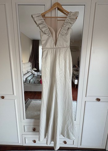 V Yaka Uzun A Kesim abiye - Görsel 5