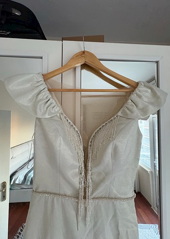 V Yaka Uzun A Kesim abiye - Görsel 3