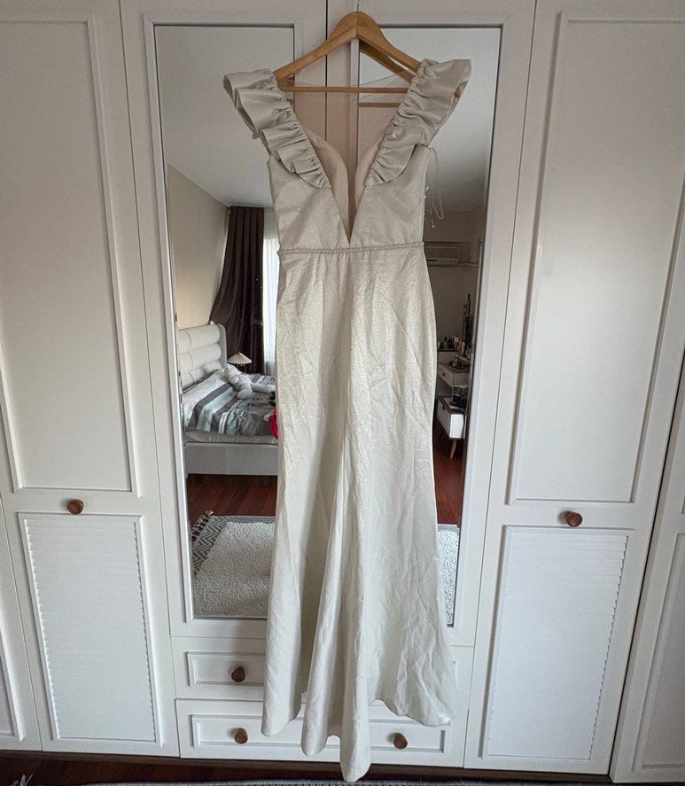 V Yaka Uzun A Kesim abiye - Görsel 5