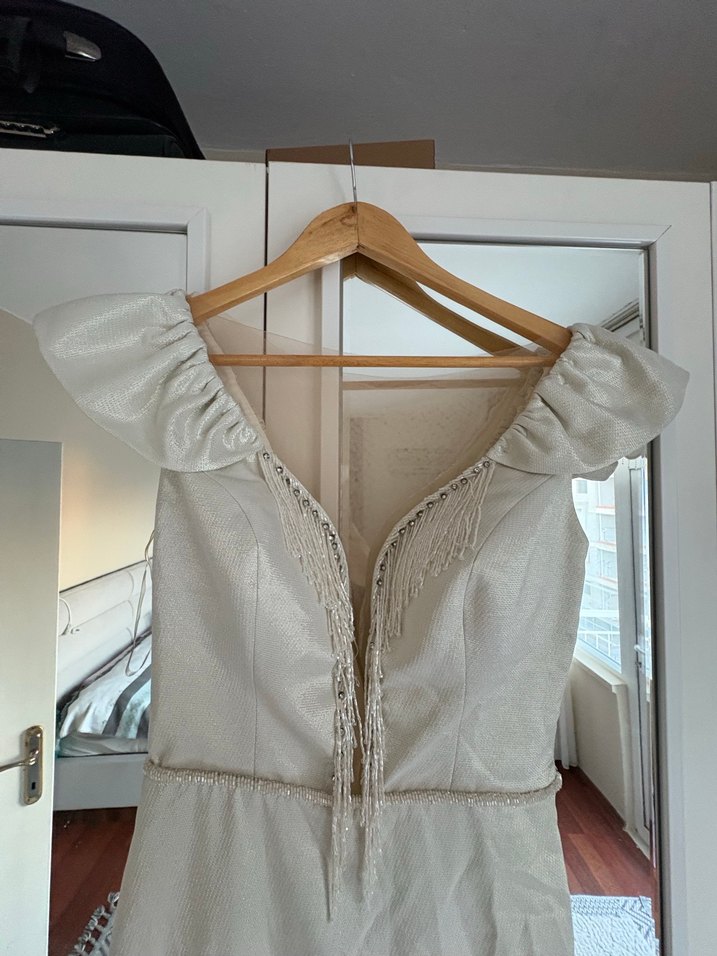 V Yaka Uzun A Kesim abiye - Görsel 3