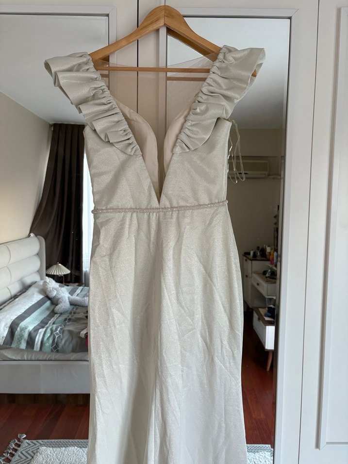 V Yaka Uzun A Kesim abiye - Görsel 2