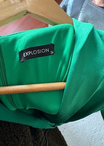 Yeşil Drapeli Uzun Kadın tulum - Görsel 5