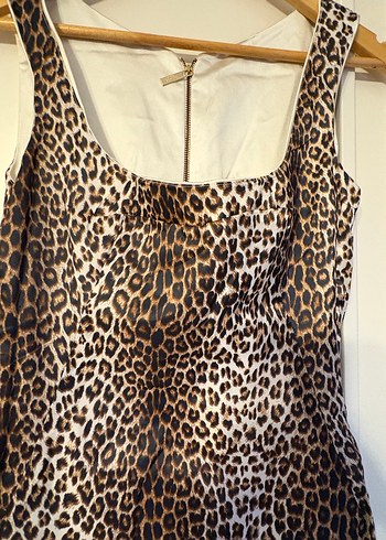 Beyaz V Yaka Midi Drapeli Kadın Elbise - Görsel 6