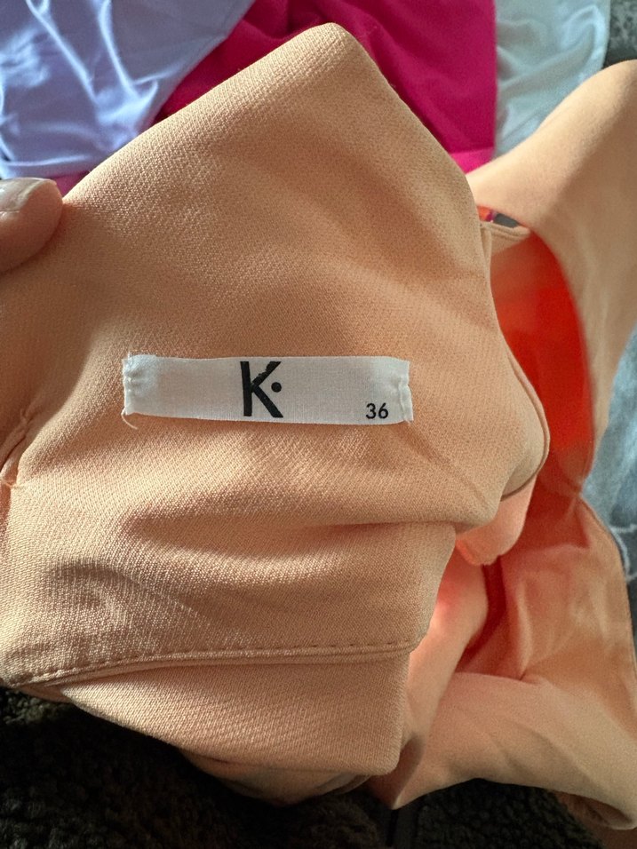 Bej V Yakalı Uzun Abiye Elbise - Görsel 4