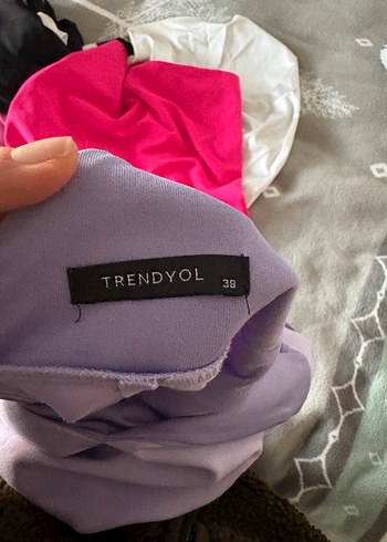 Mor Uzun Bohem Volanlı Kadın Abiye Elbise - Görsel 5