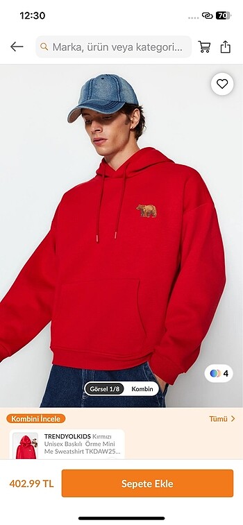 Erkek sweatshirt