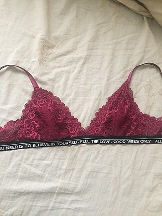 dolgusuz dantelli gül kurusu sütyen bralet